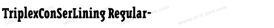 TriplexConSerLining Regular字体转换